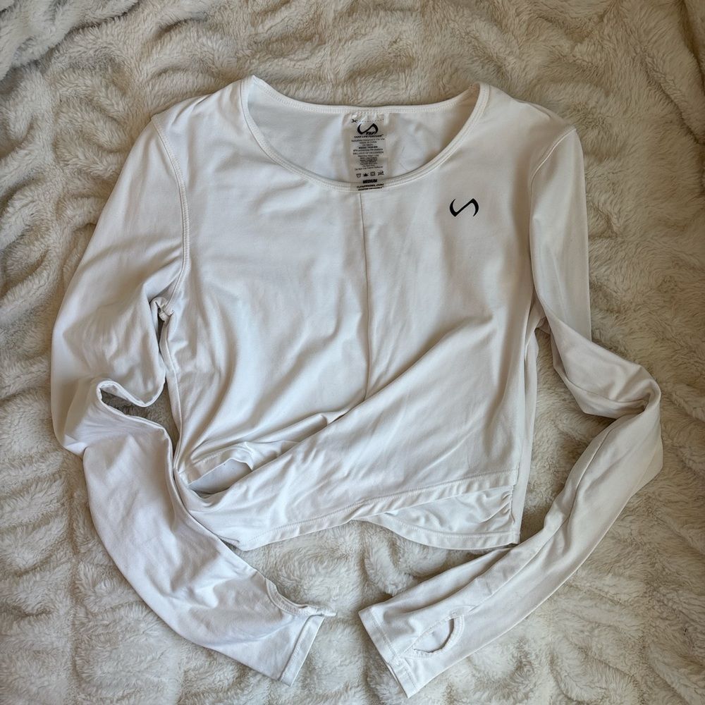 WHITE TLF WORKOUT TOP